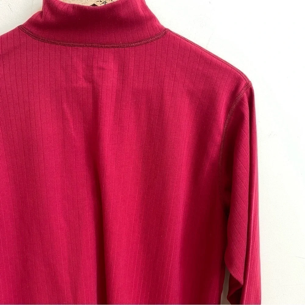 Polarmax Red 1/4 Zip Pullover Mock Neck Womens Size XL Pullover Acclimate Dry